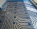 blue tubes installed on the floor