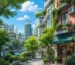 futuristic colorful city