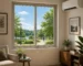 Nature view from a big window