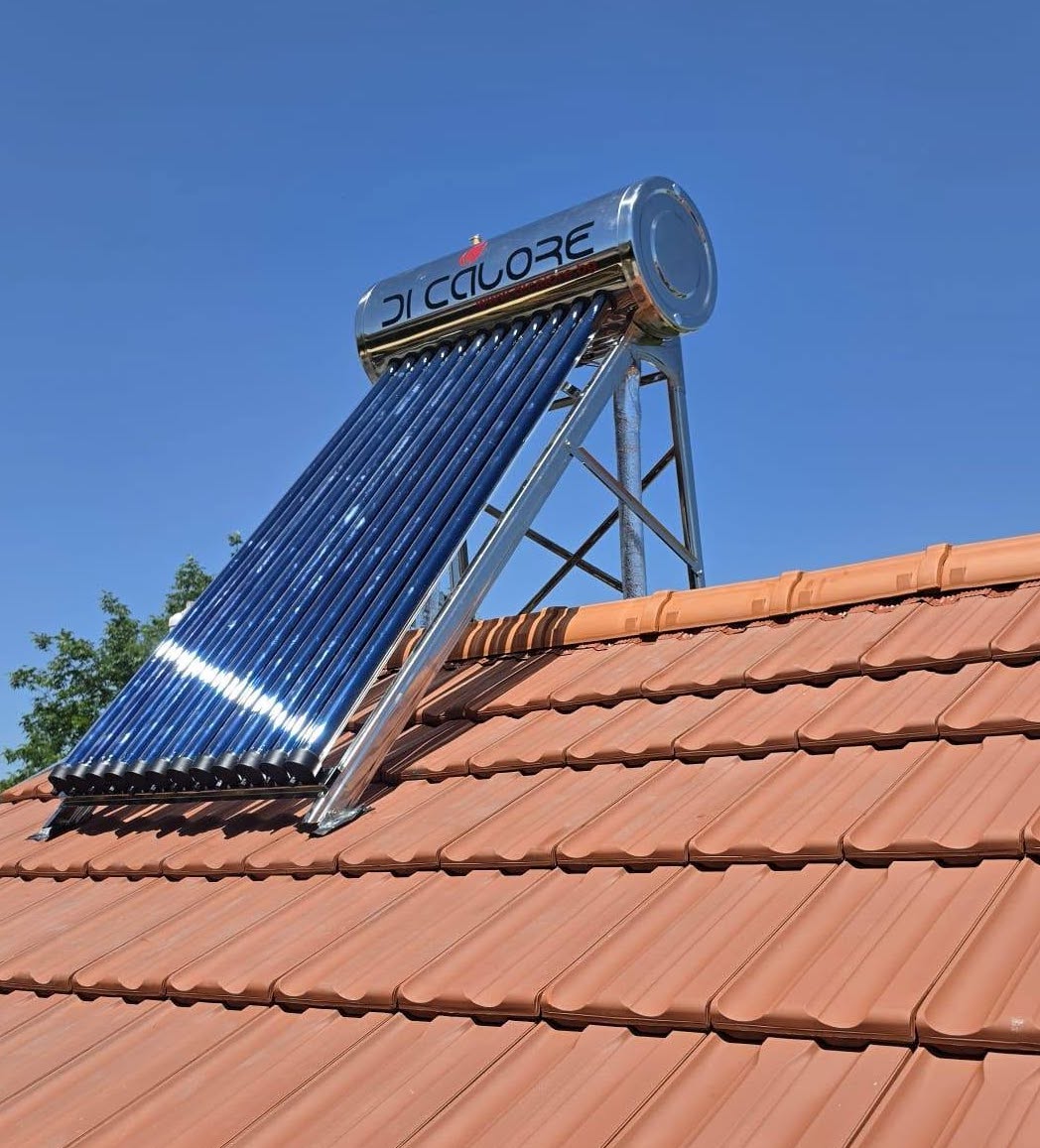 solaren boiler on the roof